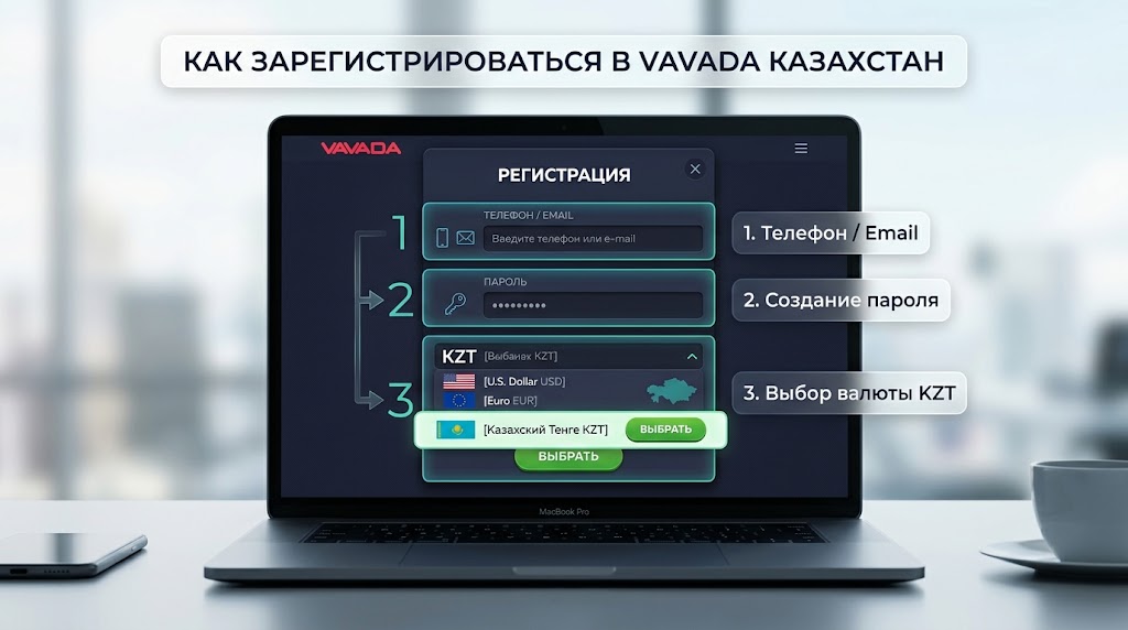 Регистрация в Vavada KZ